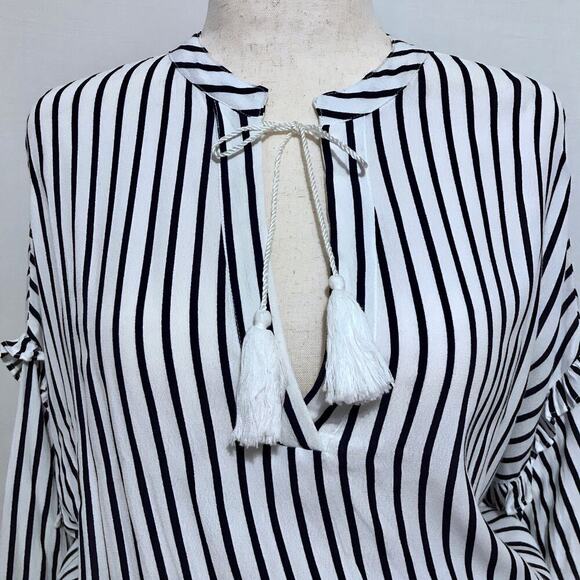 Aqua NWT Stripes Smocked Waist Mini Dress Women XL - Picture 2 of 9